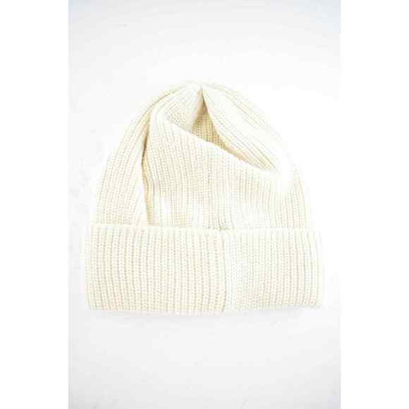 Chanel 21A Ivory Cashmere Black Pearl White CC Script Logo Beanie Winter Hat